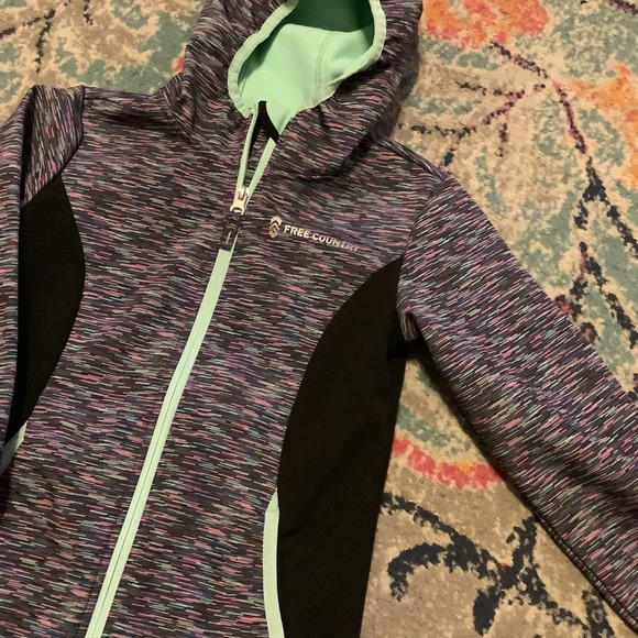 FREE COUNTRY Zip Up Hooded Jacket M - Picture 3 of 5